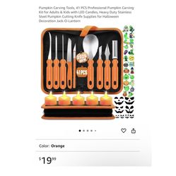 Brand new Pumpkin Carving Tools, 41 PCS Professional Pumpkin Carving Kit for Adults & Kids with LED Candles, Heavy Duty Stainless Steel Pumpkin Cuttin
