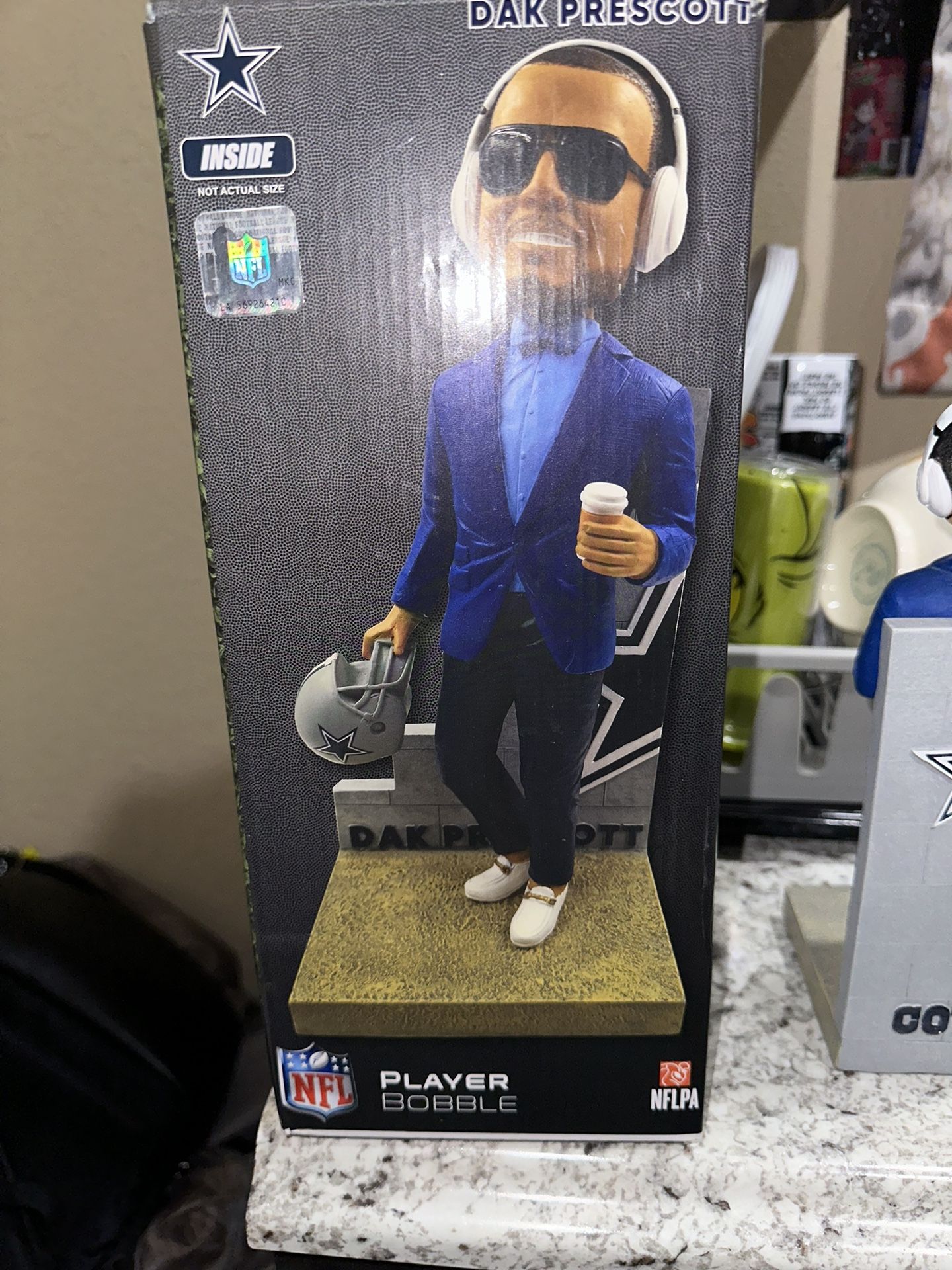 Dallas Cowboys Statue Bubblehead Brand The Robber Still On The Neck