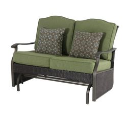 Outdoor Glider Loveseat With Cushions NEW