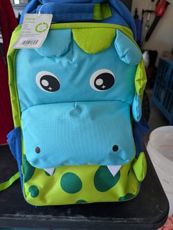 Yodo Zoo 3-Way Suitcase or Backpack with Wheels for Preschool Children, Small Dinosaur