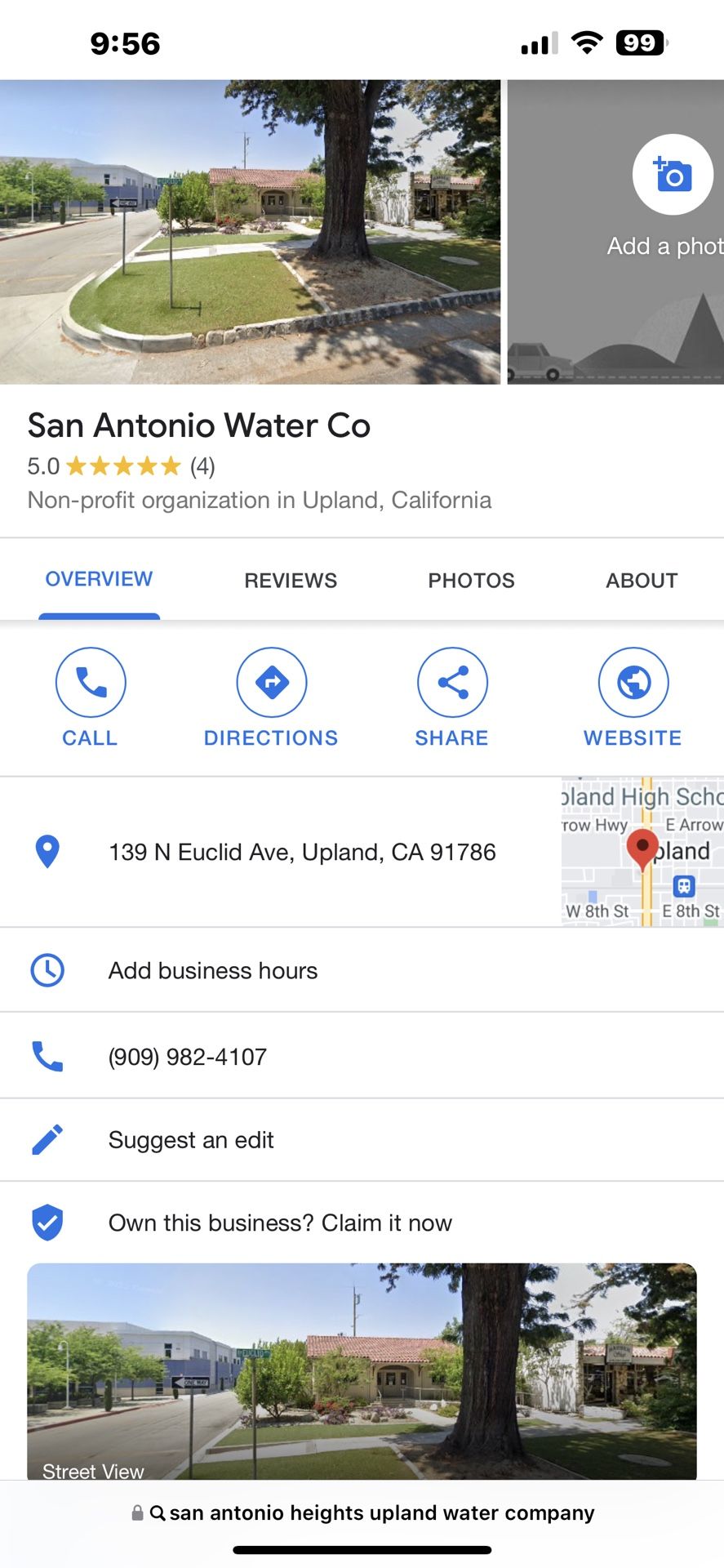 San Antonio Heights Upland Water Share 