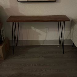 Wooden Console Table 46”l X 15”w X 30” H