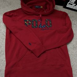 Polo Ralph Lauren Men’s Red Fleece Embroidered Hoodie 