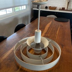 Prescolite Mid Century Modern "Saturn" Pendant Light Designed by Kurt Versen 20” Dia.