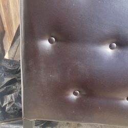 Queen Size Bed Frame And Leather Headboard 