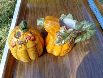 Pumpkin Sugar & Creamer Set - Ceramic