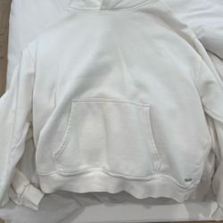 aritzia white hoodie tna clean barely worn size large 