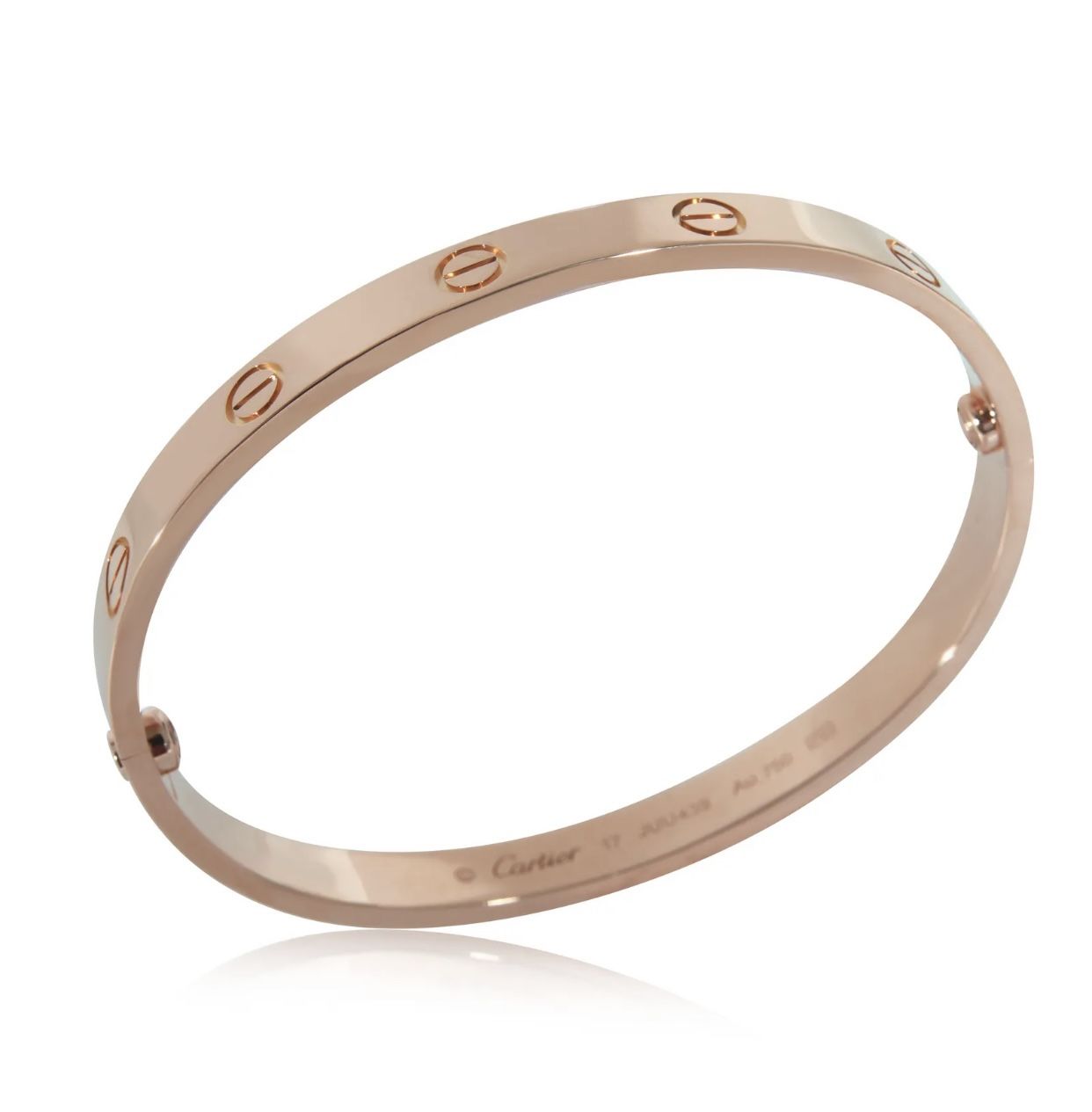 Cartier Love Bracelet Bangle 18K Pink Rose Gold 750 Size 18 , Comes With Gift Box