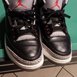 Jordan Black Cement 3 Size 10.5 2024