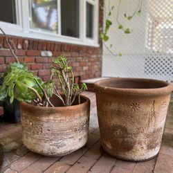 Ceramic Exterior Pots -18” & 16”