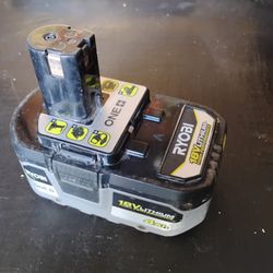 Ryobi One + 18v Lithium Ion Battery 