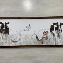 Cows & Hens Laundry Frame