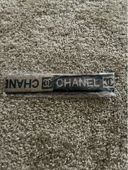 New Handmade CHANEL Black and Gold Logo Trim Ribbon Headband