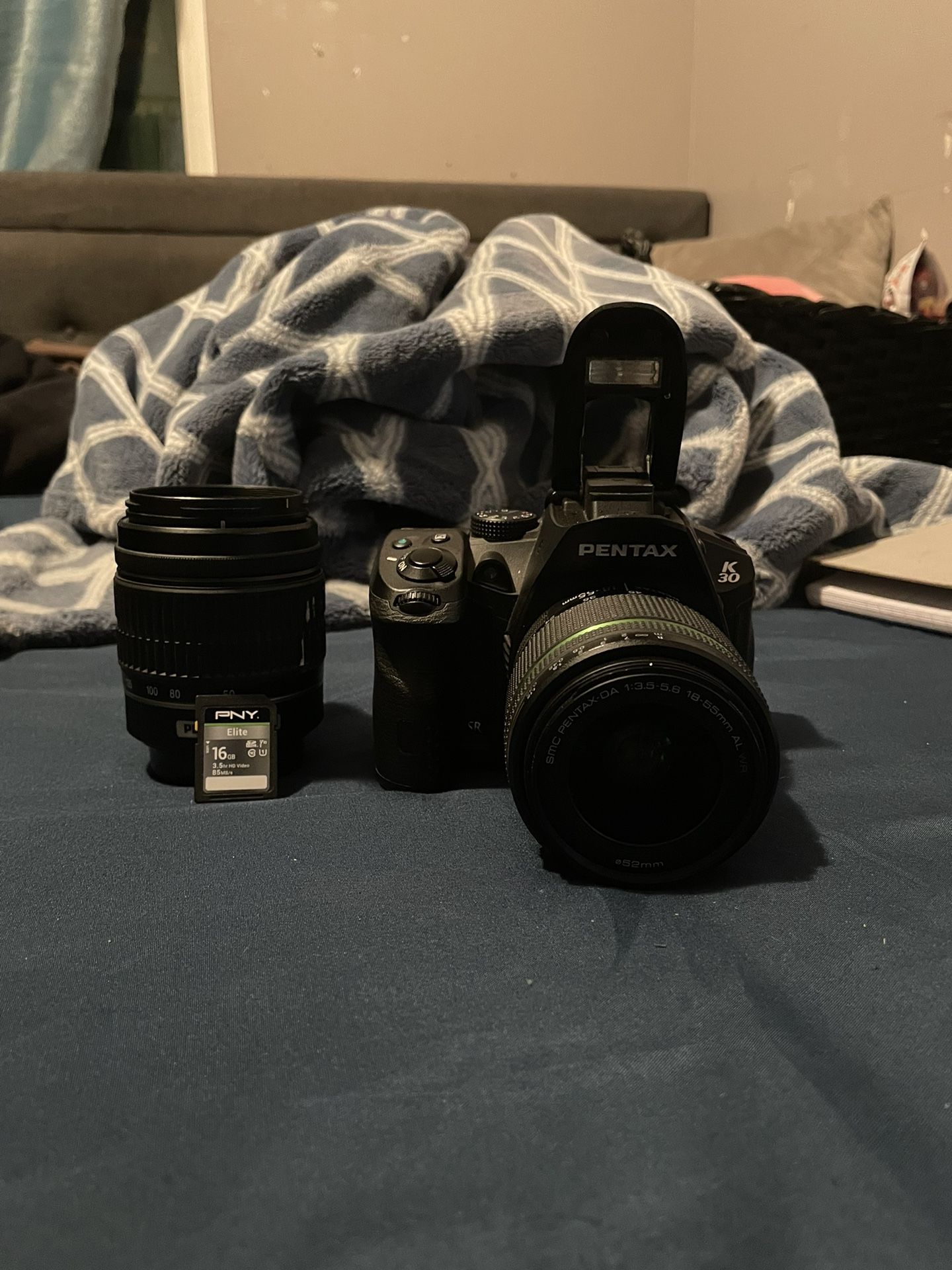 Pentax K-30 Camera With SD Card And Charger