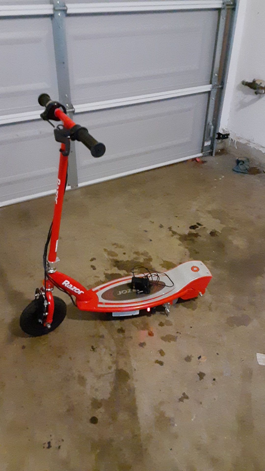 Red razor electric scooter
