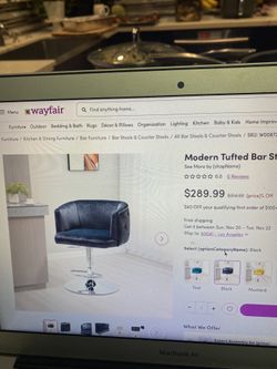 Swivel Bar Stool Black Velvet