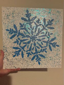 Colorful blue snowflake