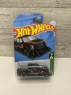 Hot Wheels Black ‘2021 Ford F-150 Lightning Custom Pickup Truck / HW Green Speed • Die Cast Metal • Made in Malaysia 