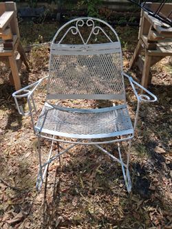 Rorking metal chair