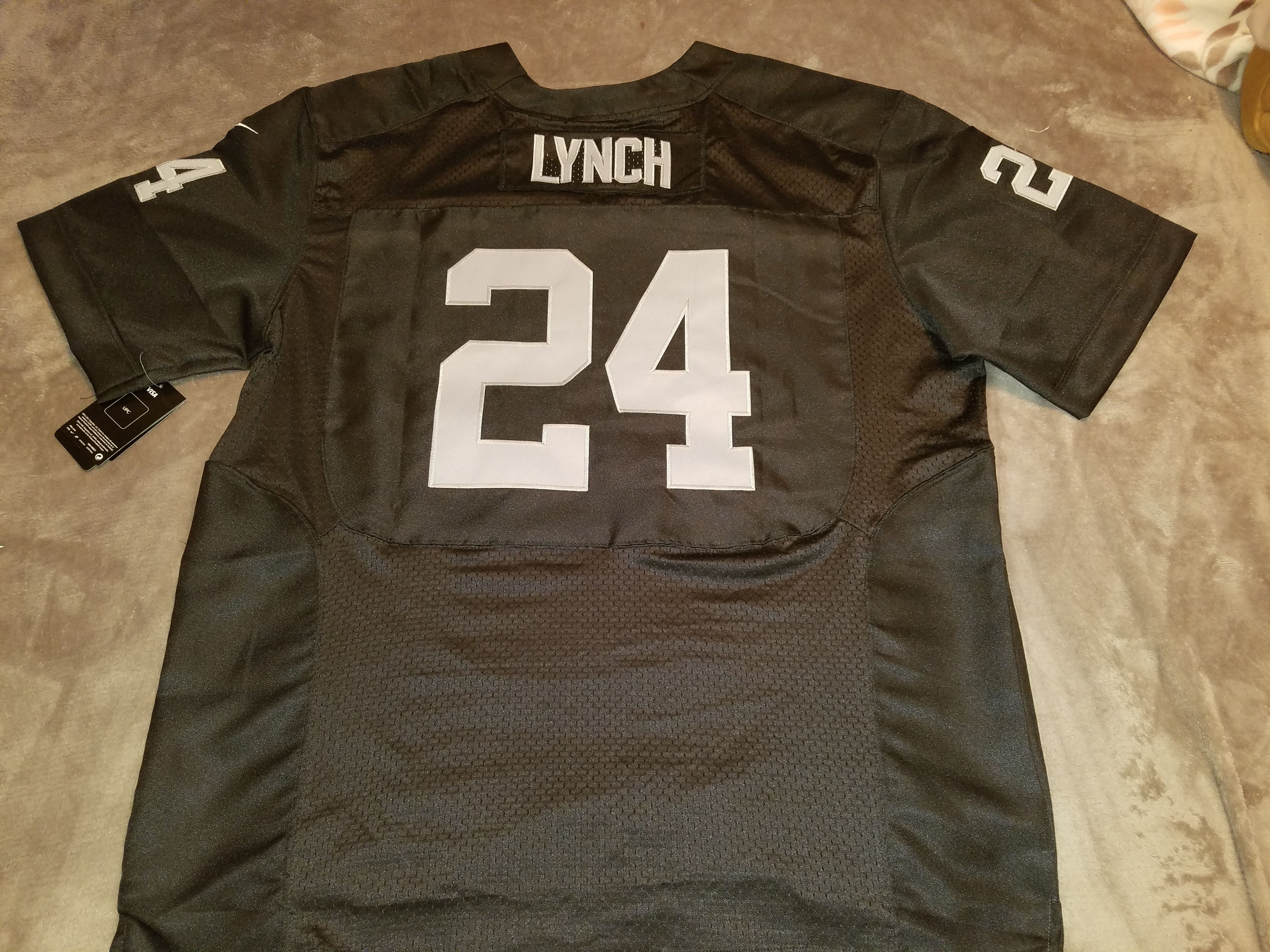 Oakland Raiders Marshawn Lynch black elite jersey size 56