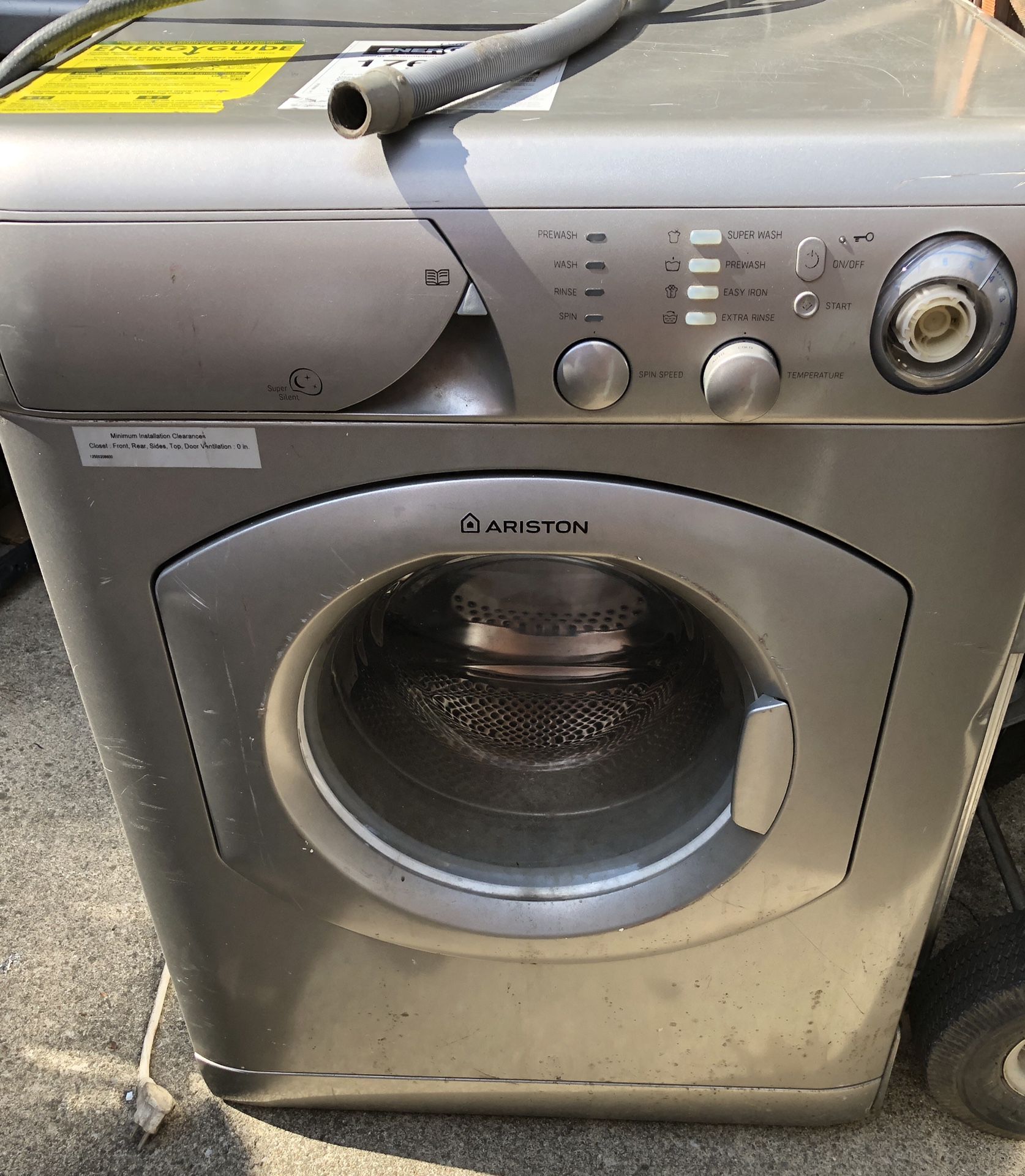 Ariston front loader washer & Dryer stackable Set