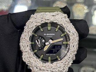 Casio G-Shock Watch with Iced Out Bezel