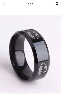 6mm Black Batman Ring
