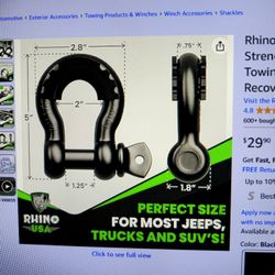 Rhino USA D-Ring Shackles.  Excellent Condition!