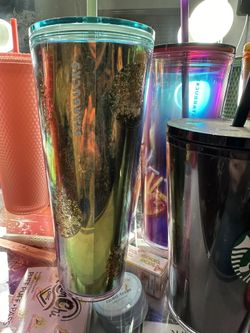 Gold Glitter polkadot, Starbucks cup 
