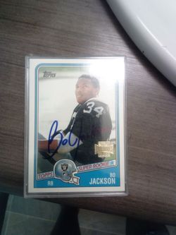 Autographed Bo Jackson rookie card