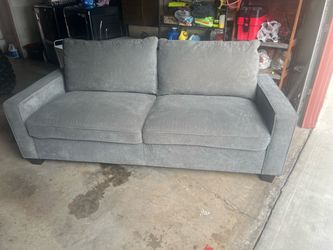 Gray Fabric Two-Seat Sofa