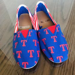 Team Beans MLB Texas Ranger Canvas Shoes SIZE 7/8