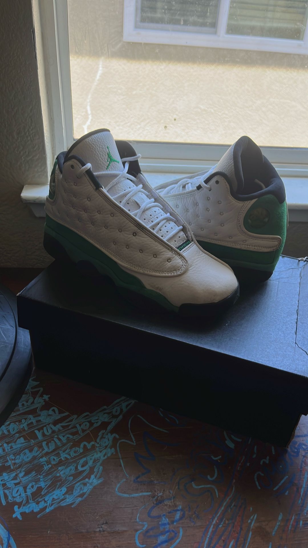 Jordan 13 Retro White Lucky Green