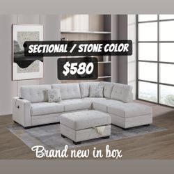 3-Piece Reversible Sectional Set W/ Ottoman