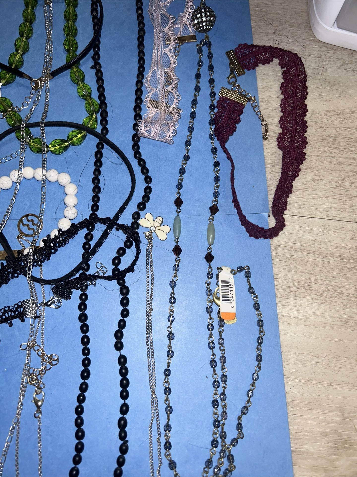 Necklace Lot With Chokers And Bracelets