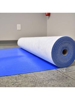 BeeArmor® Blue Surface Protection - Sticky Backing. Impact resistant; non-slip sticky backing; waterproof protection; 39-inch x 100-foot roll
