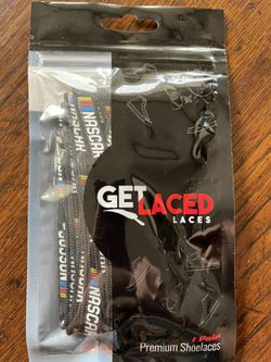 NASCAR Black Shoelaces, Sealed, Brand New