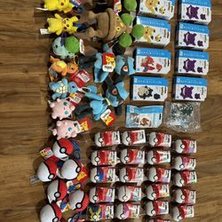 Pokémon 52 Piece Lot (Plushies, Lego, Nano Blocks, Mega balls)  New Collectables