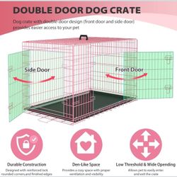 🐾 Pink Dog Crate for Sale 🐾