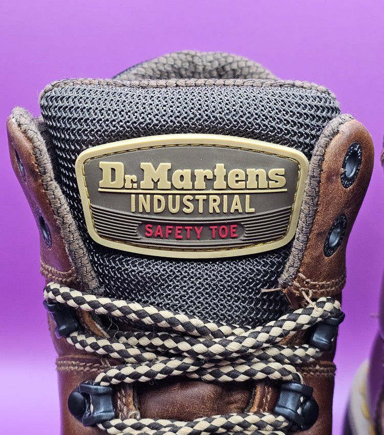 Durable Dr. Martens Industrial Steel Toe Boots – Size 9M/10W, Gently Used
