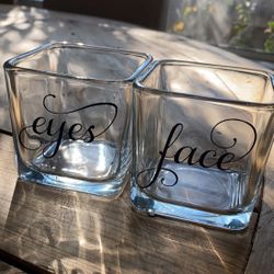 Glass Makeup Brush Holders