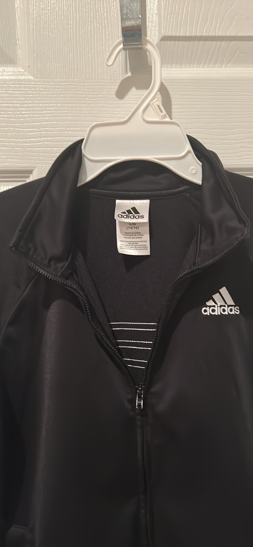Adidas Youth Black Jacket Size 14