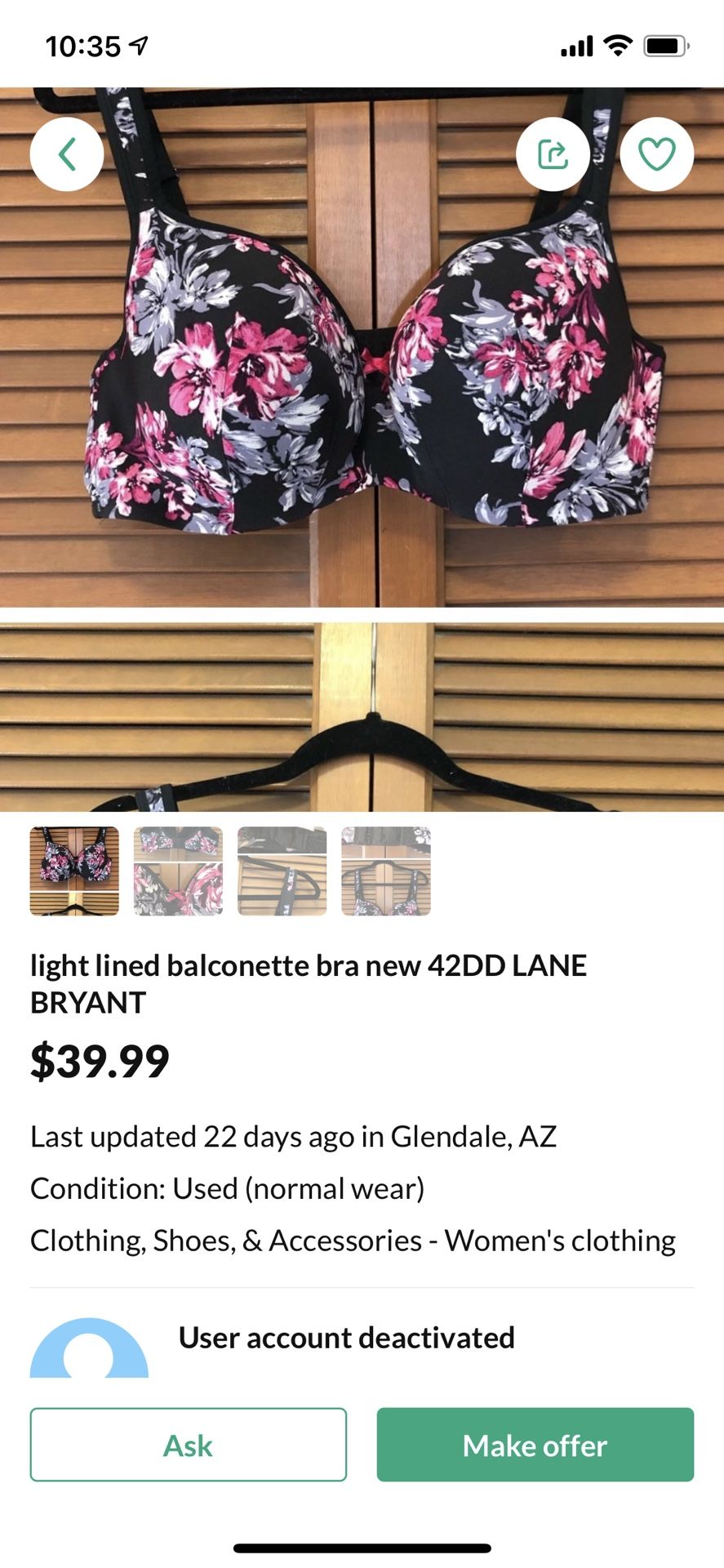 lane bryant bra 42DD new for Sale in Glendale, AZ - OfferUp