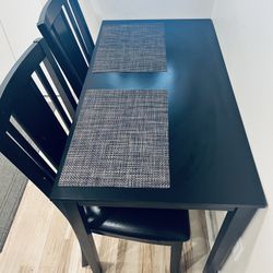 Black Table With 2 Chairs