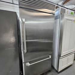 36" GE MONOGRAM BUILT IN BOTTOM FREEZER STAINLESS STEEL 