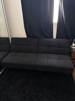 Futon, black couch
