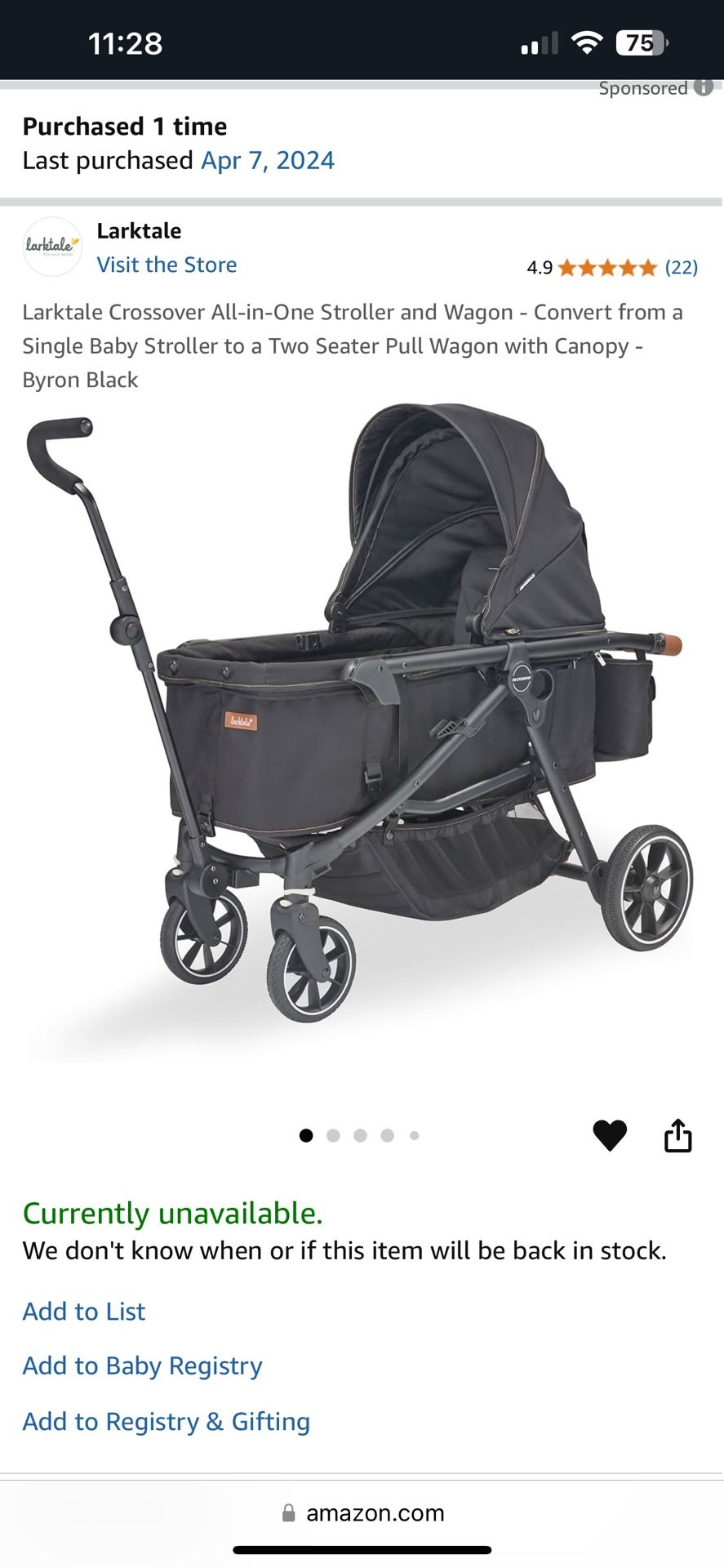 Larktale Crossover All-in-One Stroller and Wagon ( single to double seats )