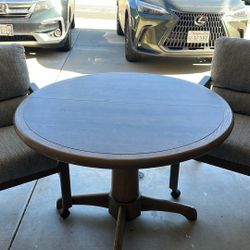 Dining Table Set With Two Chairs And With Cushions 