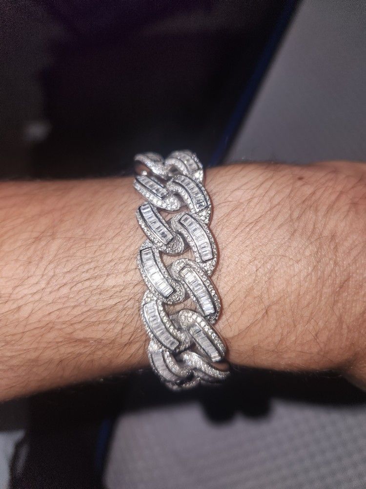 Moissanite Baguette Bracelet
