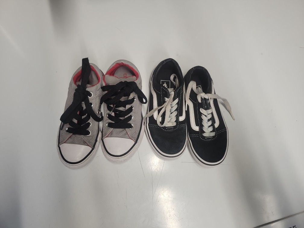 Boys Vans 12.5  And Converse 12 Youth